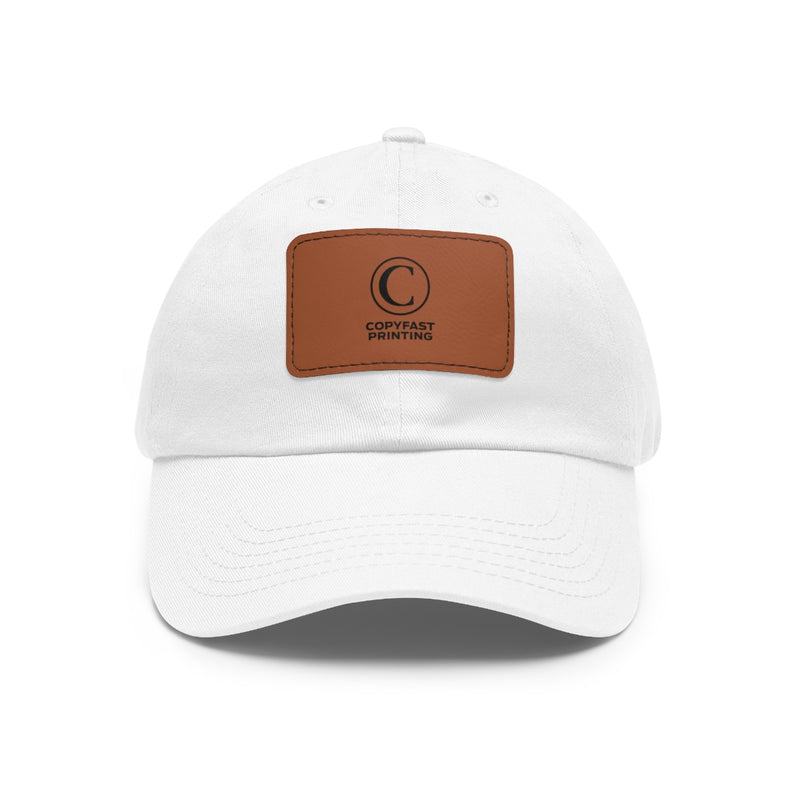 Custom Leather Patch Dad Hat (Rectangle Patch)