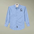 Custom Embroidered Long Sleeve Work Shirt |real|lead|Light Blue/Light Stone