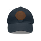 Custom Leather Patch Dad Hat (Round Patch)