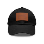 Custom Leather Patch Dad Hat (Rectangle Patch)