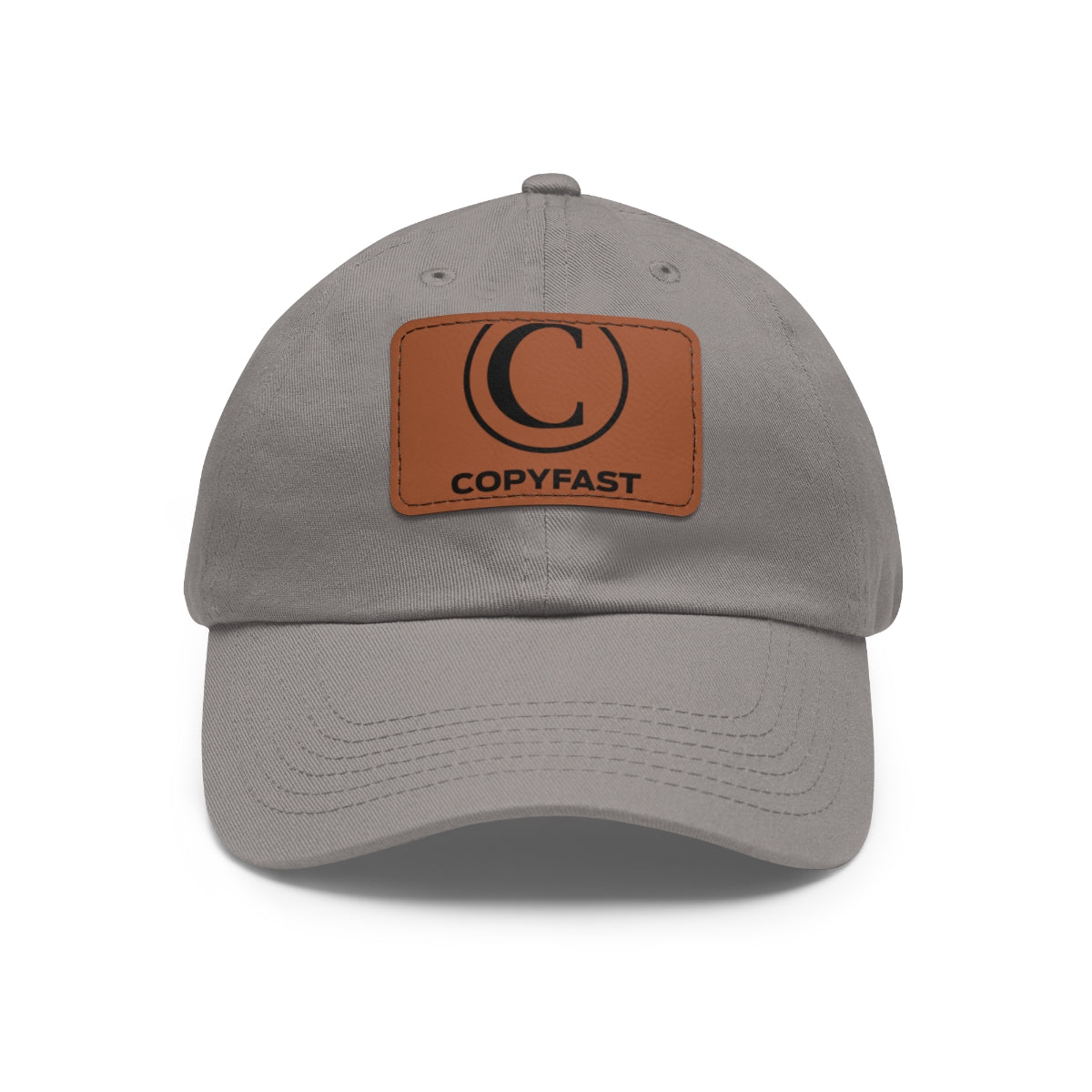 Custom Leather Patch Dad Hat (Rectangle Patch)