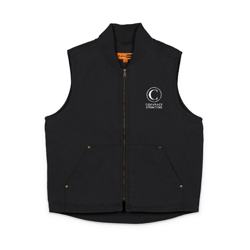 Custom Embroidered Duck Cloth Work Vest