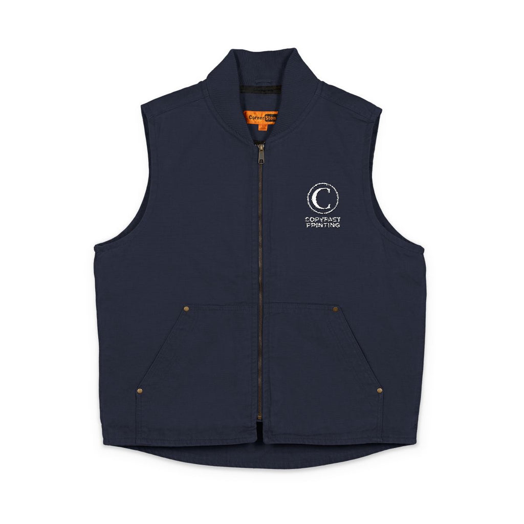 Custom Embroidered Duck Cloth Work Vest