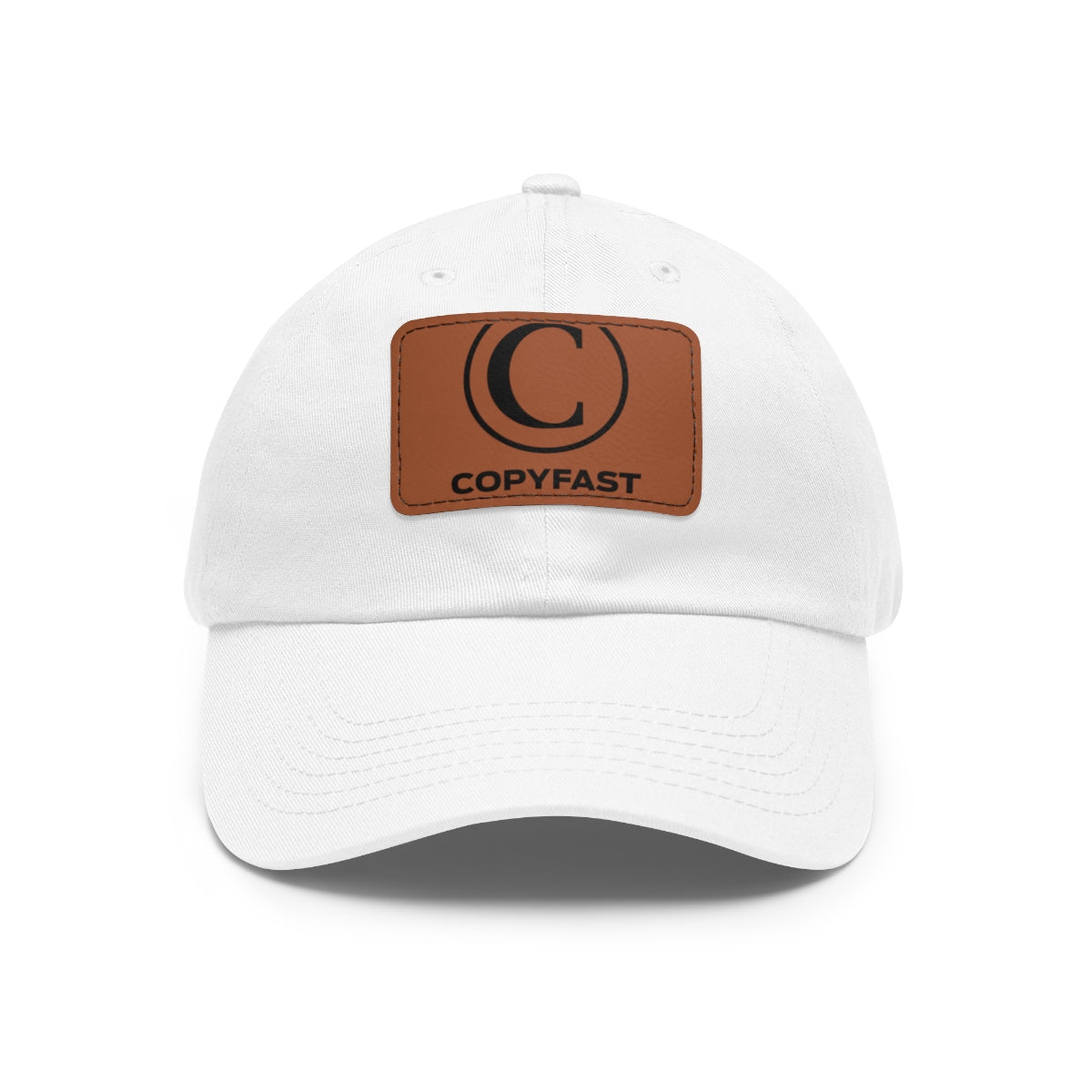 Custom Leather Patch Dad Hat (Rectangle Patch)