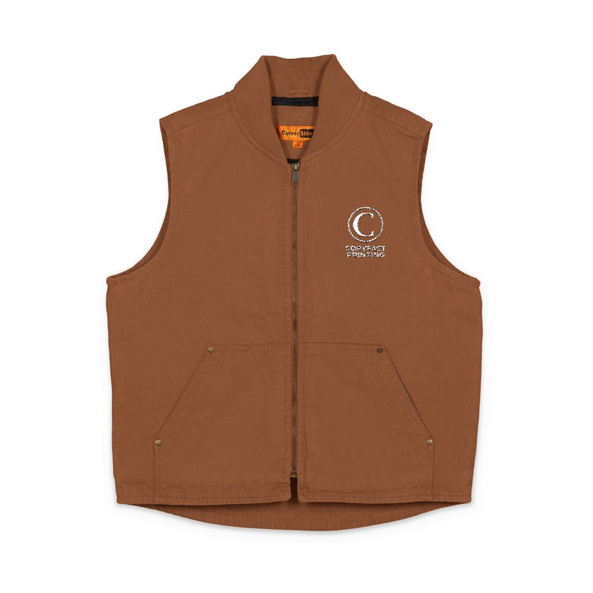 Custom Embroidered Duck Cloth Work Vest